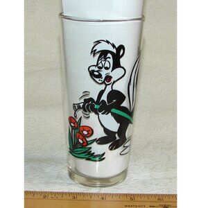 Pepsi Collector Series Glass, Pepe Le Pew & Daffy, 1976 Warner Bros, Vtg Tumbler